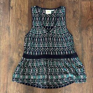 Maeve by Anthropologie Sleeveless Patterned Top | Sleeveless Top